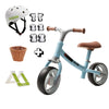 BICICLETA DE BALANCE - BIRDIE FLIGHT CELESTE + PACK DE SEGURIDAD BLANCO + STOPPER + CANASTILLA